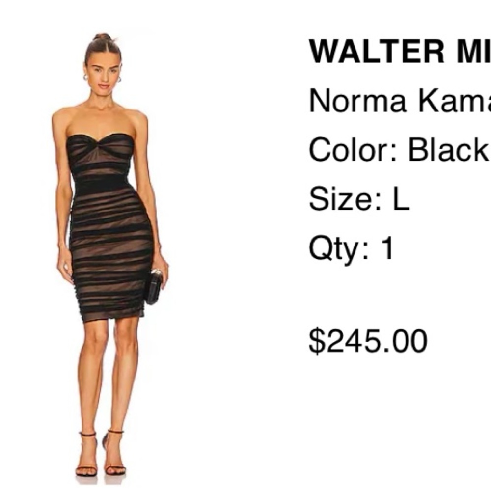Black dress Norma Kamali from Revolve. Never opened. Never worn.
